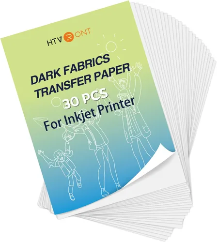 Vista 10 de HTVRONT Papel de transferencia de calor para camisetas oscuras - 6 hojas Oscuro