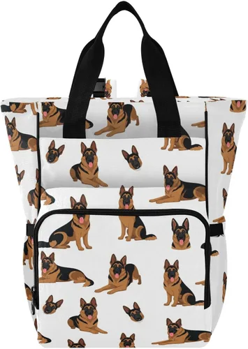 Vista 19 de Emelivor Bolsa de pañales con diseño de panal de abejas, con bolsillos aislados, bolsa organizadora de pañales para niños y niñas, unisex