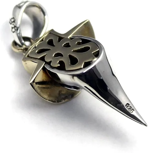 Vista 4 de Colgante de plata de ley 925 de COSUMOSU Steampunk Plague Doctor Bird Beak Mask