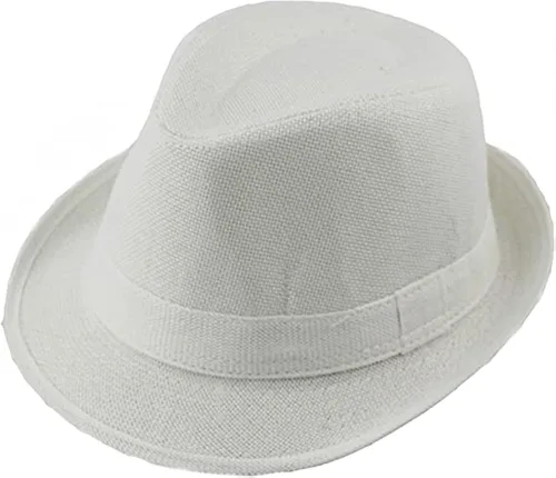 Vista 6 de ECYC Sombreros de jazz para niños, gorras de lino de color sólido para niños