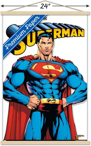 Vista 3 de Trends International DC Comics - Póster de pared con marco magnético de Superman
