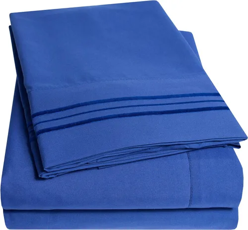 Vista 34 de 1500 Supreme Collection Juego de Sábanas de Bolsillo Extra Profundo - Sábanas de Cama Suaves de Lujo, Sin Arrugas, Ropa de Cama, Más de 40