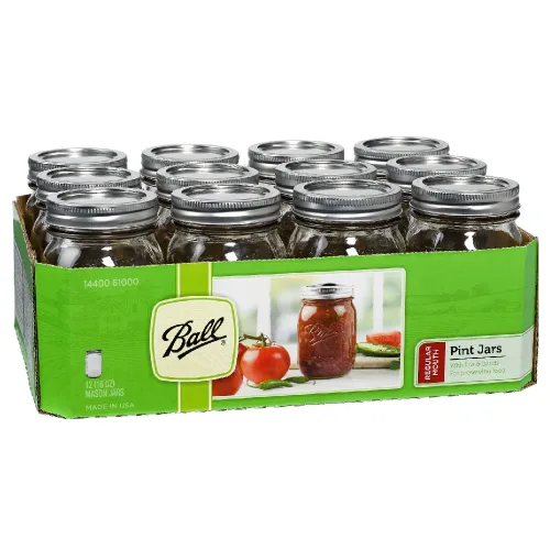 Vista 28 de Ball Mason, Frascos de mermelada con tapas y bandas, Set de 12 unidades de 4 oz, 4 onza, Transparente