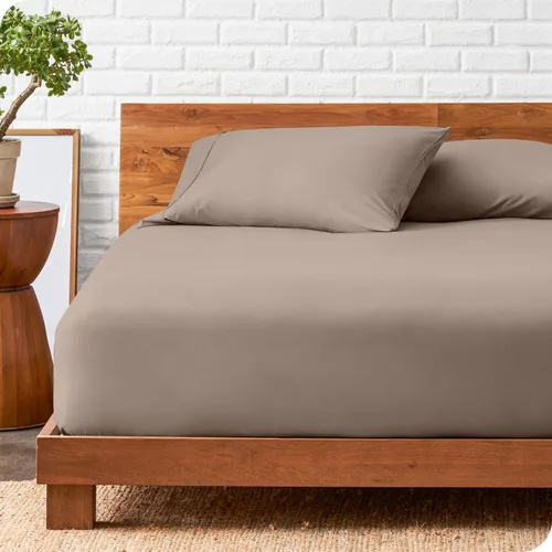 Vista 23 de Bare Home Juego de Sábana Bajera + Fundas de Almohada - Microfibra Ultra-Suave de Lujo 1800 - Doble Cepillado - Bolsillos Profundos - Ajuste Fácil