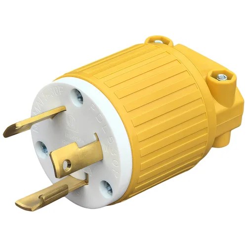 Vista 9 de Nema L5-30P - Enchufe de bloqueo para generador, bloqueo giratorio L5-30P, 30A 125V, 2 polos y 3 cables, conector de alimentación de CA montado