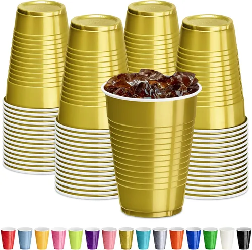 Vista 19 de DecorRack - Vasos desechables y reutilizables de 12 onzas para fiestas de cumpleaños, despedidas de soltera, campamentos, eventos en interiores y al