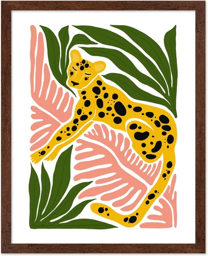 Vista 14 de Poster Master Póster de gato – Estampado floral retro – Arte de flores – Arte colorido de gato – Arte bohemio chic – Arte abstracto genial – Arte