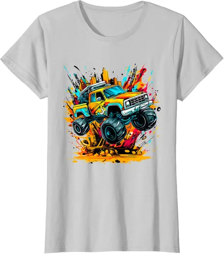 Vista 25 de Monster Trucks Are My Jam - Camiseta Monster Truck, Negro