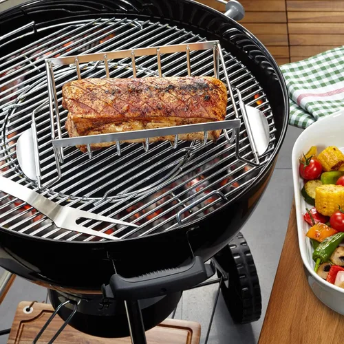 Vista 4 de GEFU Barbacoa Premium Barbacoa Rejilla de repuesto para 6 porciones, funciona en hornos hervidores y parrillas