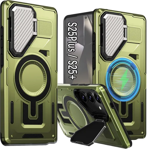 Vista 20 de para Galaxy S24 Plus Funda Magnética, Funda Resistente y Rugosa con Protección contra Caídas [Compatible con Carga Inalámbrica Rápida] Funda