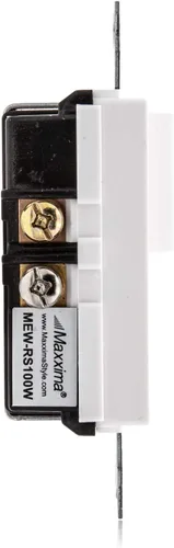 Vista 5 de Maxxima Combinación de interruptor de luz basculante y tomacorriente, receptáculo de estilo combinado de decoración blanca de un solo polo, placas