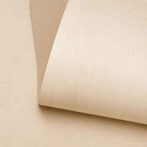 Vista 13 de Chapa de madera de birch de Edge Supply, corte rotatorio, 24” x 48”, sin pegar, respaldo de papel de 10 mil, chapa de roble de cara de grado “A