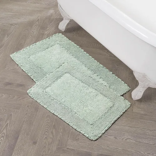 Vista 34 de Laura Ashley Ruffle tapete para baño de algodón de 17 x 24 pulgadas