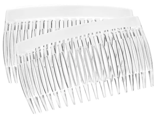 Vista 7 de France Luxe Par de peine lateral francés de 18 dientes - Negro