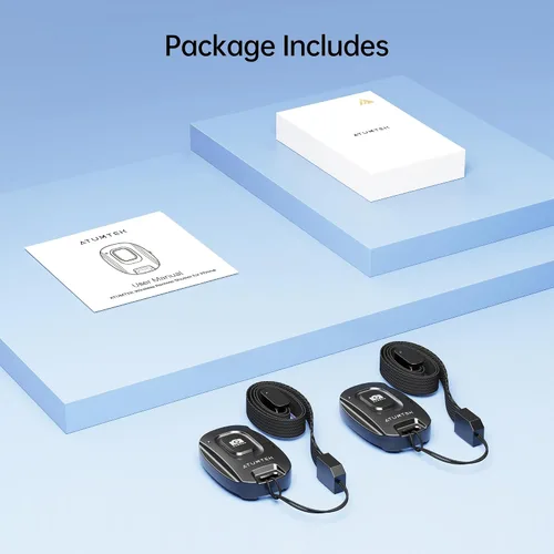Vista 9 de Atumtek Trípode para selfie stick con 3 controles remotos Bluetooth, trípode de aluminio extensible 3 en 1 con control remoto recargable y 2