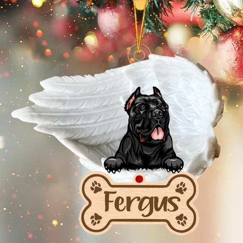 Vista 51 de Adorno de perro afgano de 1 ángel, adorno acrílico 2D personalizado conmemorativo para perros, regalo por pérdida de mascotas, regalo