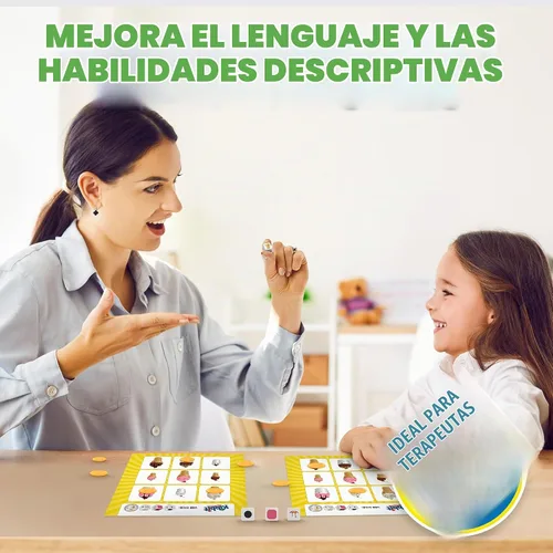 Vista 7 de Juego de estilo bingo orientado al lenguaje descriptivo, estructura de oraciones y capacidad para seguir instrucciones multicomponente