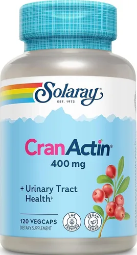 Vista 8 de SOLARAY CranActin Extracto de arándano 400 mg, 60 cápsulas vegetales Bladder & Urinary Tract Support, Award-Winning Cranberry Supplement with