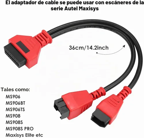 Vista 3 de Adaptador de Cable TTXSPP para Conector de Cable de Programación Chrysler 12+8 para Autel DS808 Maxisys Cable de Prueba Principal para Autel DS808