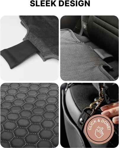 Vista 3 de Owleys Protector de Asiento de Coche de Cuero Premium para Asiento de Coche Infantil, Cubierta de Asiento de Coche contra Rasguños y Suciedad Negro