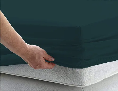 Vista 21 de LaxLinen Sábanas Aqua Solid Full, 1 sábana bajera de bolsillo extra profundo para colchones de 18 a 21 pulgadas, calidad egipcia elástica, 600 hilos