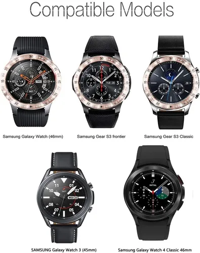 Vista 2 de FitTurn Anillo de bisel compatible con Samsung Galaxy Watch 4 Classic de 1.811 pulgadas/Galaxy Watch 1.811 pulgadas/Gear S3 Frontier &