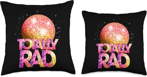 Vista 3 de Totally Rad Vintage 1980s Eighties Costume Party Disco Ball Throw Pillow