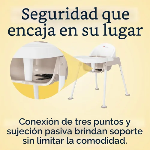 Vista 5 de Foundations Secure Sitter - Silla de alimentación de altura ajustable de 7 a 13 pulgadas, 1 paquete, pies estables "sin punta", arnés ajustable de 3