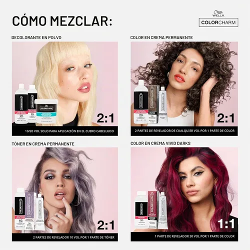 Vista 4 de COLORCHARM Cream Hair Color Developers For Activating Color, Highlighting