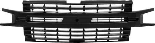 Vista 4 de KUAFU Parrilla frontal compatible con parachoques superior de capó para Chevy Chevrolet Silverado 1500 2019-2022, pintada en negro