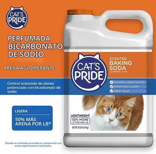 Vista 2 de Cat's Pride Arena aglutinante ligera: bicarbonato de sodio - Potente control de olores - perfumada, 10 libras Baking Soda