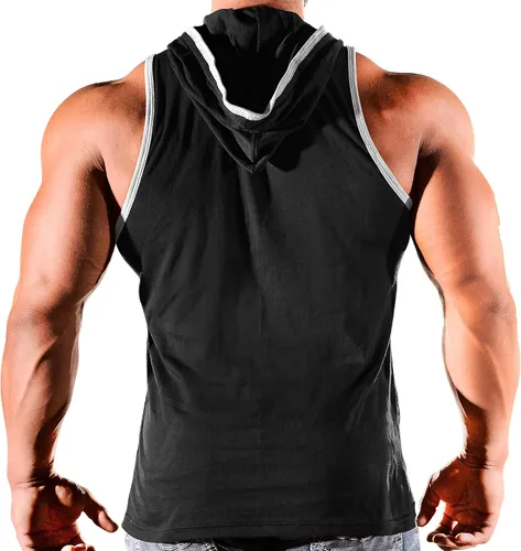 Vista 2 de Camiseta sin mangas con capucha para hombre (Monsta Gym Wear Classic)