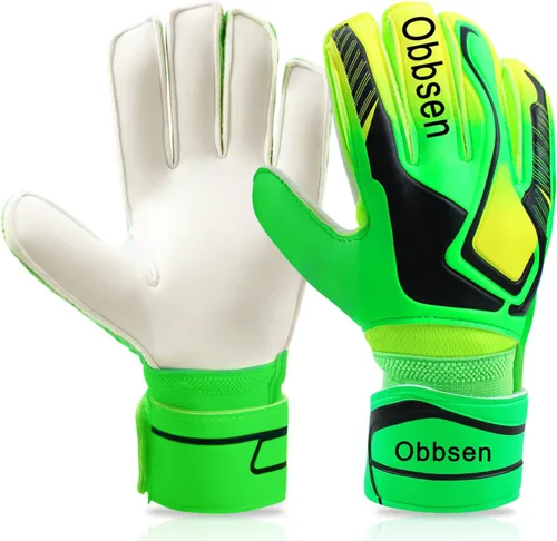 Vista 11 de Guantes de portero de fútbol con espinas para los dedos, guantes de portero de fútbol para niños, jóvenes y adultos, agarre fuerte antideslizante