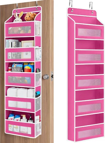 Vista 16 de JARLINK Over the Door Organizer Storage, 5-Tier Extra Large Hanging Storage with 10 Mesh Pockets, 100 lbs Capacity Behind Door Storage for Bedroom