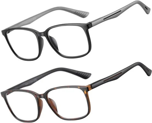 Vista 9 de Reading Glasses for Men,Blue Light Blocking Readers for men with Comfort Spring Hinge