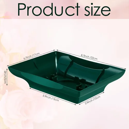 Vista 2 de Mumufy 12 unidades de suministros florales de diseño verde cuencos para arreglos florales, suministros de suministros floristería cuencos