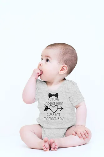 Vista 2 de CBTwear Future Ladies Man Current Mamas Boy Funny mameluco lindo novedad infantil de una sola pieza bebé Body