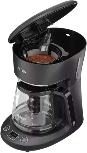 Vista 4 de Mr. Coffee® Cafetera programable de 12 tazas, prepara ahora o más tarde