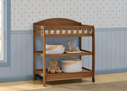 Vista 2 de Delta Children Cambiador infantil con almohadilla, castaño