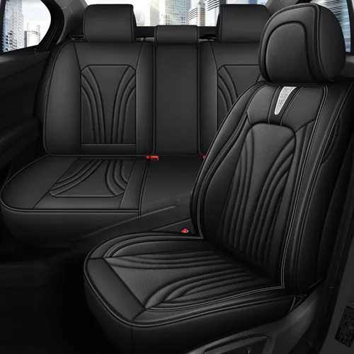 Vista 17 de Fundas de asiento de automóvil para Toyota Matrix 2003-2013, impermeables, de piel sintética, compatibles con bolsas de aire, fundas protectoras