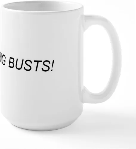 Vista 2 de CafePress Cops Like Big Busts! Taza grande de cerámica de 15 oz (15.0 fl oz)