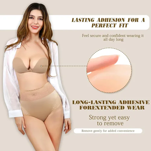 Vista 4 de unetme Sticky Bra + Nipple Covers + Boob Tapes + Gift Box