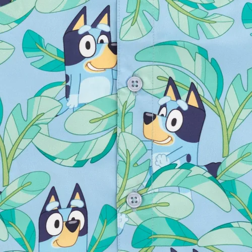 Vista 5 de Bluey Camisa de vestir hawaiana con botones de Bingo para niños pequeños