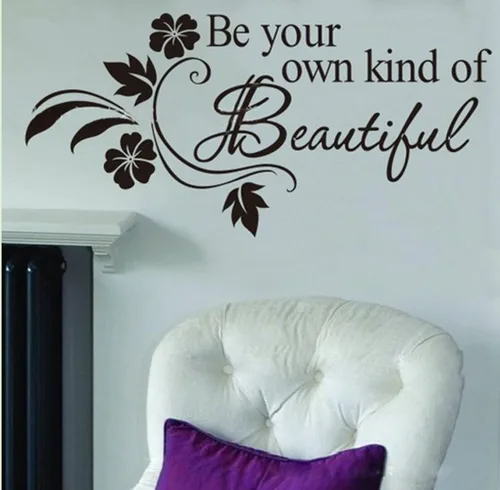 Vista 13 de Be Your Own kind of Beautiful", calcomanía de pared, COMINHKPR91952