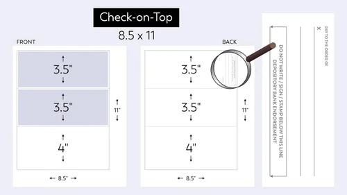 Vista 3 de 50 cheques en blanco de alta seguridad - Comprobaciones de computadora para QuickBooks en la parte superior (marrón laberintado) Peso del papel # 70