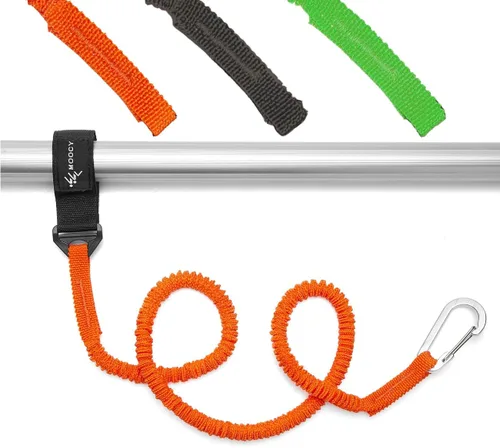 Vista 3 de Correa de remo para kayak, correa de caña de kayak, cordón elástico en espiral, accesorios de pesca para kayak y remos
