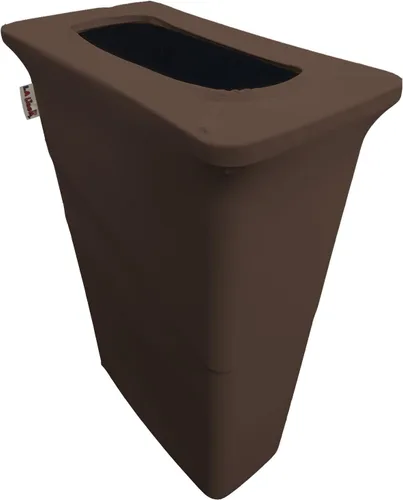 Vista 73 de LA Linen Funda elástica de elastano ajustable para cubo de basura Slim Jim de 23 galones, cubierta de contenedor de residuos, decoración de patio