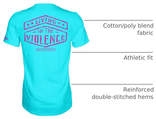 Vista 3 de Combat Iron Camisetas gráficas para hombre Viviendo en la violencia Camisetas gráficas para hombre, Azul