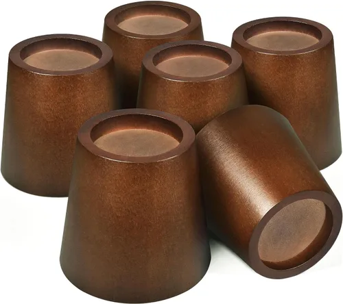 Vista 12 de Elevadores de cama de madera (4 piezas redondas de 2 pulgadas)