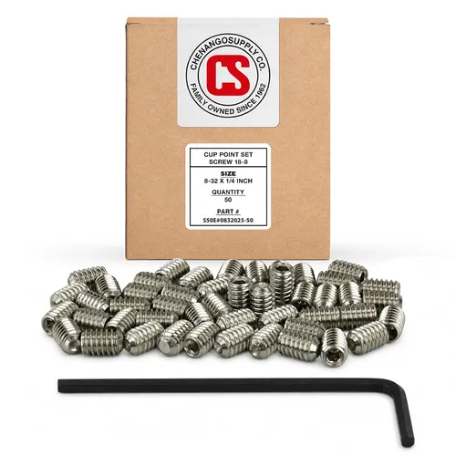Vista 11 de Chenango Supply 8-32 x 1 Tornillos de acero inoxidable con punta de copa